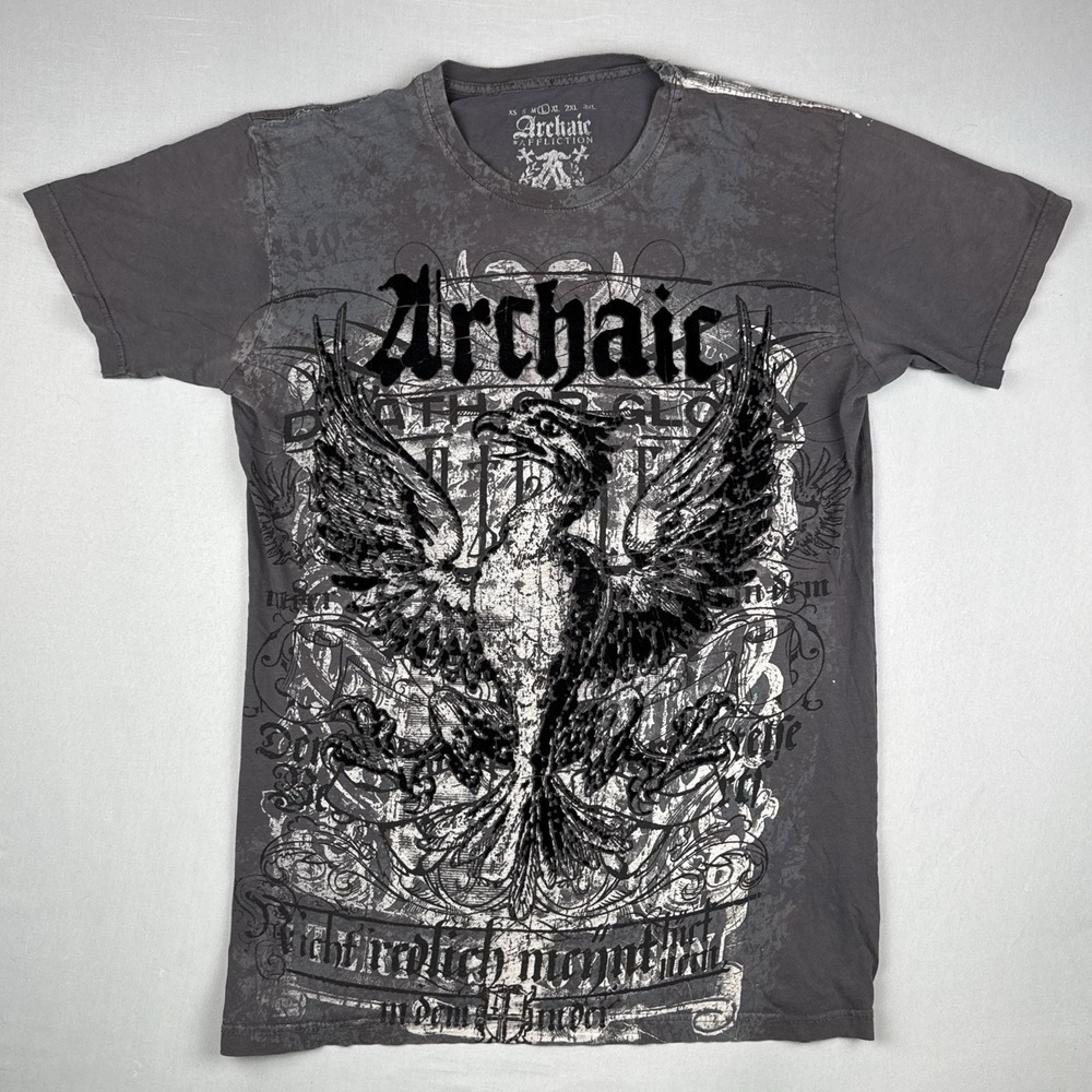 Vintage Y2K Archaic by Affliction Death or Glory Eagle T-Shirt USA L